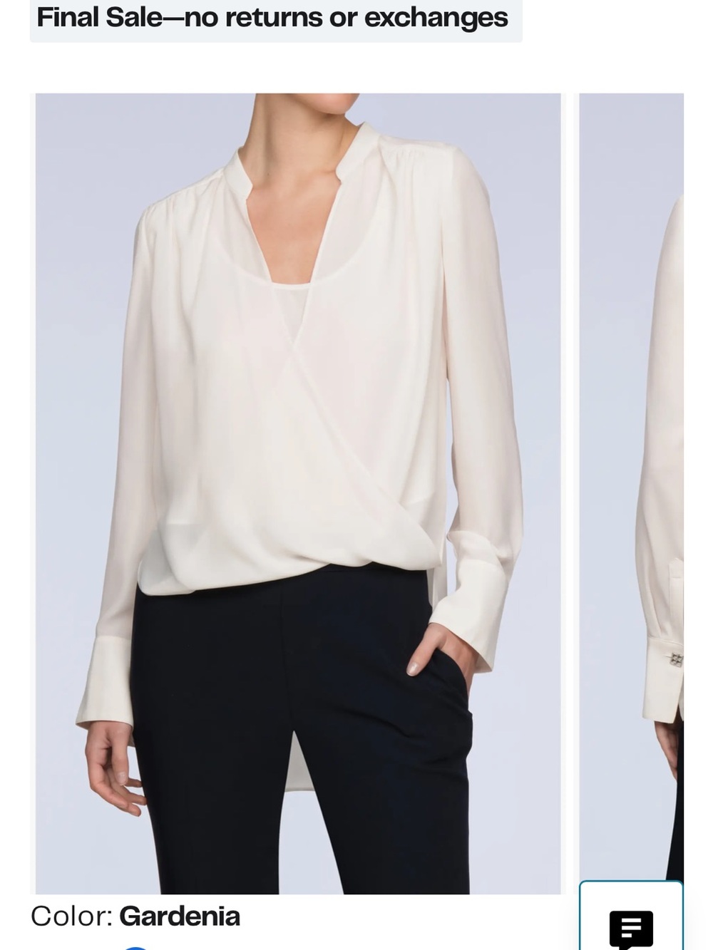BCBG MAXAZRIA Jocelyn Top Size 6 Gardenia MSRP $228